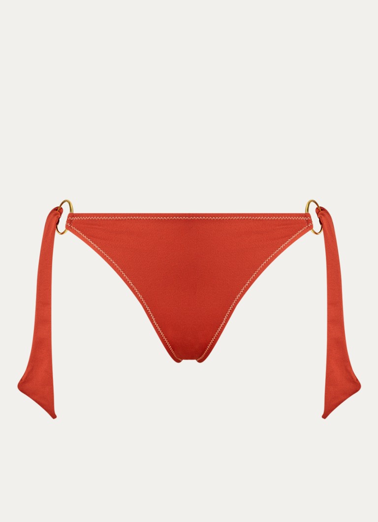 Banana Moon Dames Takia bikinislip met lurex in de kleur Roodbruin, maat: XL