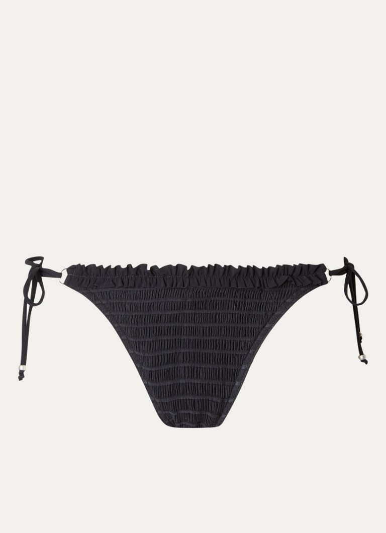 Banana Moon Dames Aena Seafrills bikinislip met structuur in de kleur Zwart, maat: XL