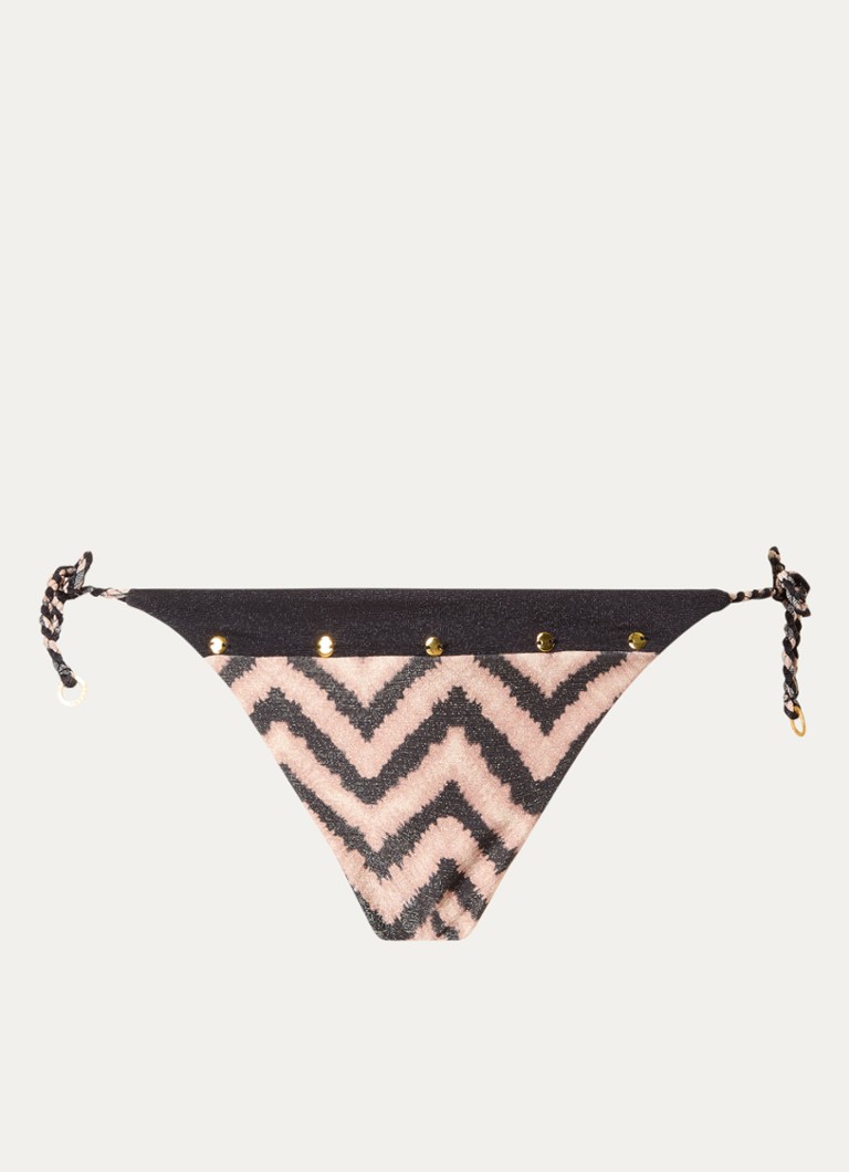Banana Moon Dames Aena Sylmar bikinislip met lurex in de kleur Zwart, maat: XL