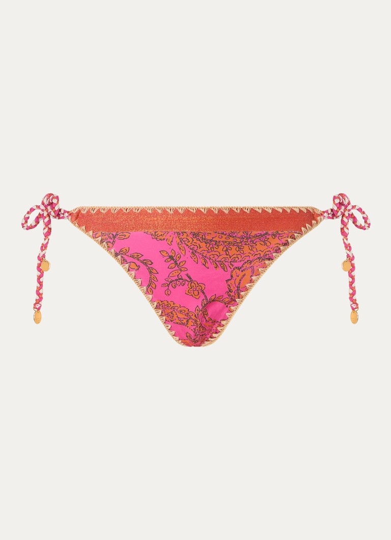 Banana Moon Dames Blika Nassima bikinislip met geknoopt detail in de kleur Roze, maat: XL