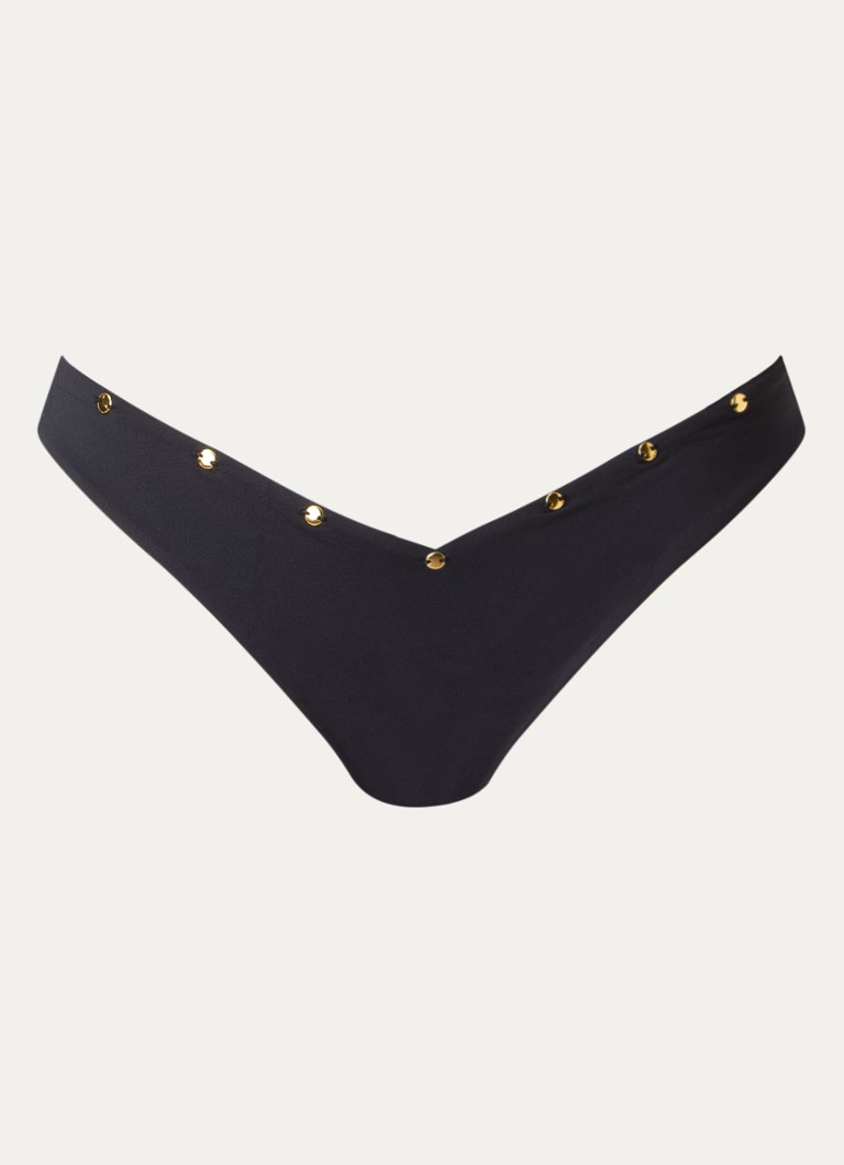 Banana Moon Dames Bora Altamira brazilian bikinislip met studs in de kleur Zwart, maat: XL