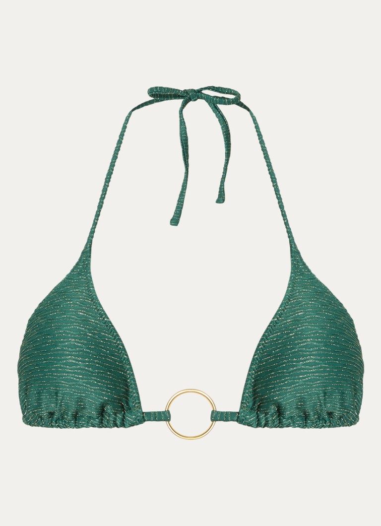 Banana Moon Dames Jotrao Calicari triangel bikinitop met uitneembare vulling in de kleur Donkergroen, maat: S