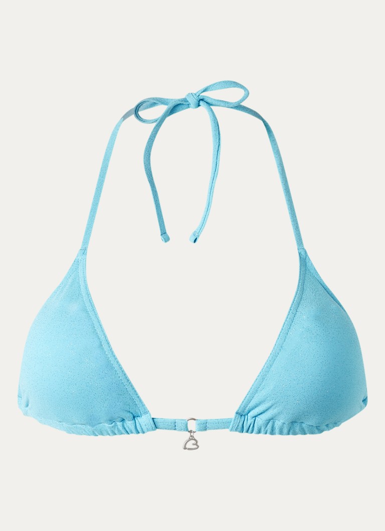 Banana Moon Dames Crico Sparkesun triangel bikinitop met glitterprint in de kleur Turquoise, maat: XL