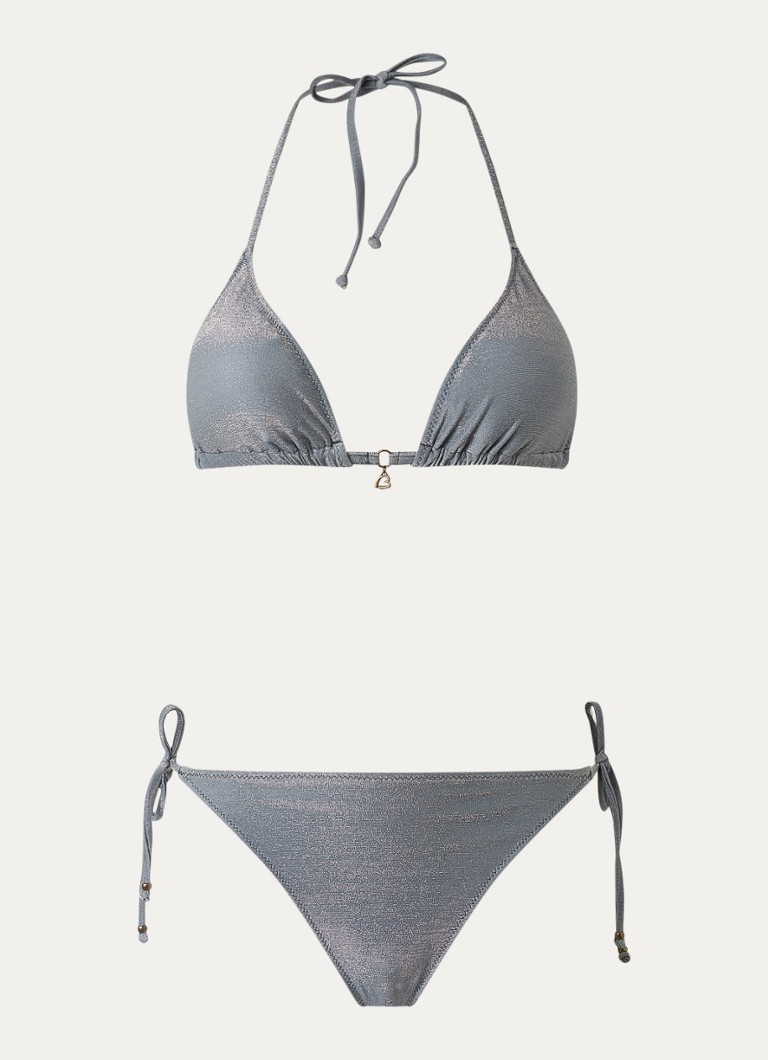 Banana Moon Dames Cricomassa bikniset met lurex in de kleur Zilver, maat: S