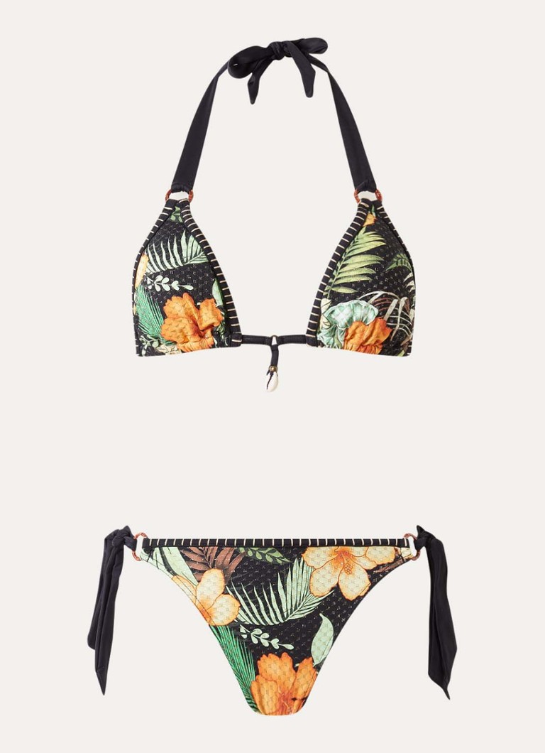 Banana Moon Dames Likosima Nightwater bikiniset met print in de kleur Zwart, maat: S