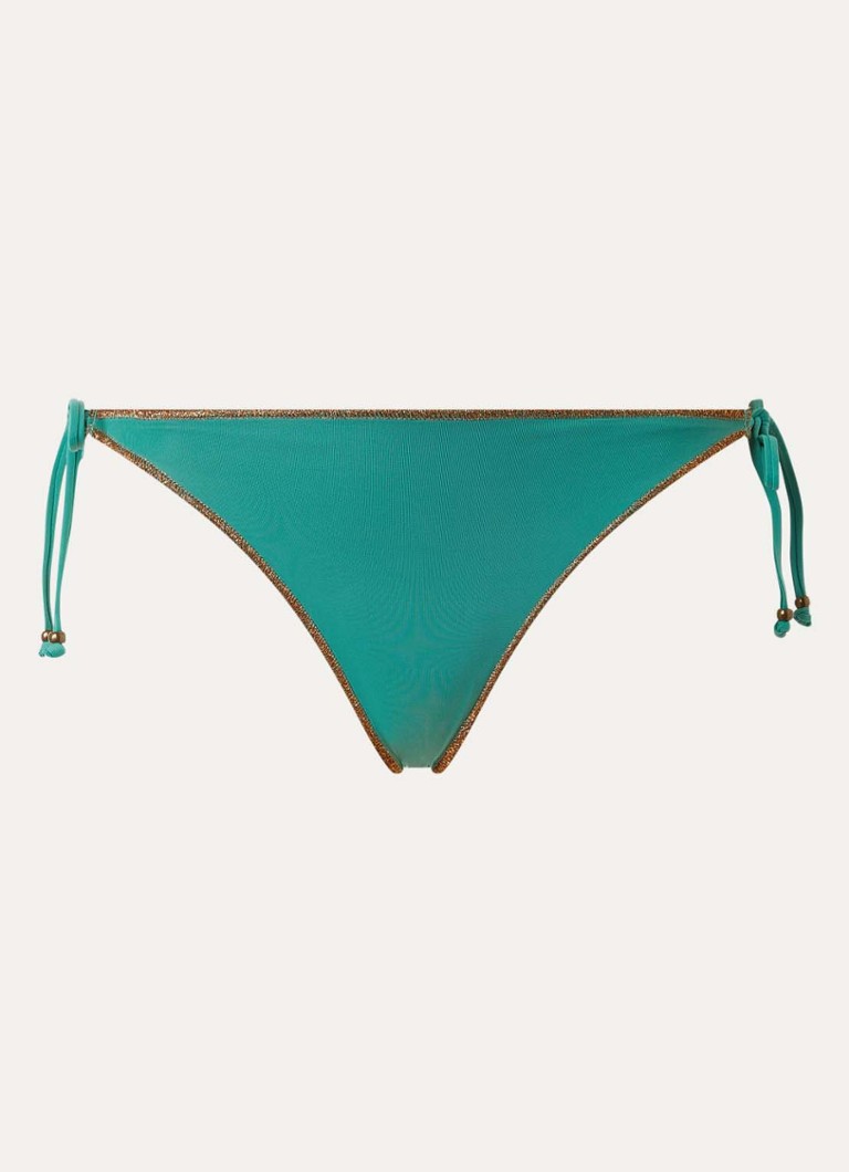 Banana Moon Dames Massa Flashsun bikinislip met lurex in de kleur Zeegroen, maat: S