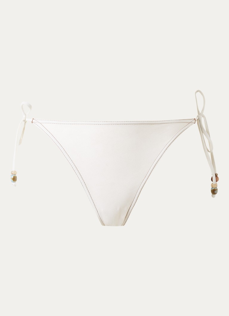 Banana Moon Dames Massa Mustang bikinislip met kralendecoratie in de kleur Beige, maat: M