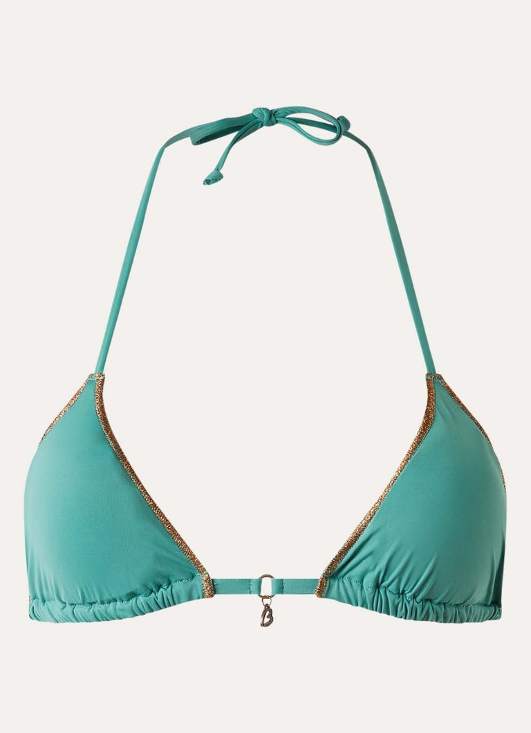Banana Moon Dames Mundo Flashsun triangel bikinitop met lurex in de kleur Beige, maat: S