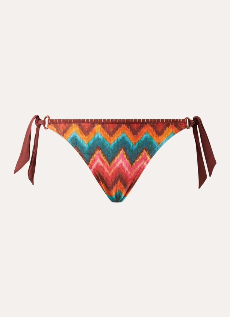 Banana Moon Dames Sima Nalika bikinislip met grafische print in de kleur Oranjerood, maat: S