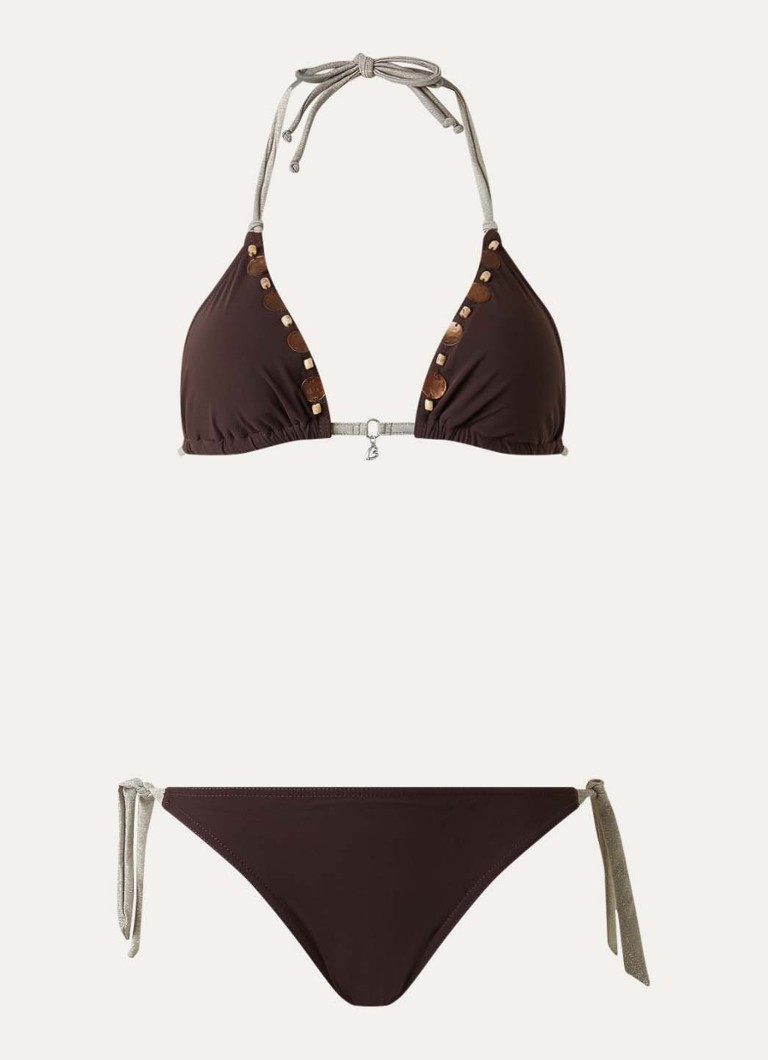 Banana Moon Dames Yerodasia Keran bikiniset met kralendecoratie in de kleur Bruin, maat: M