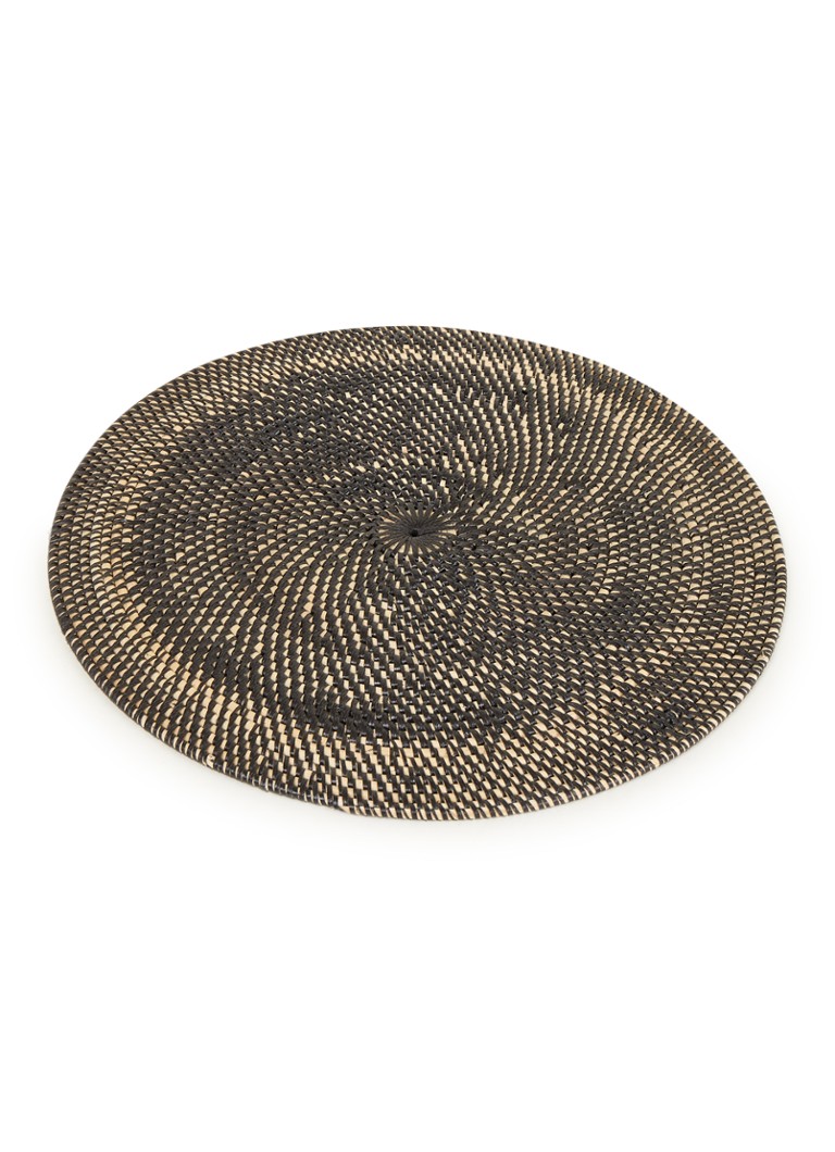 Tiseco Rattan placemat 36 cm Zwart - Deal