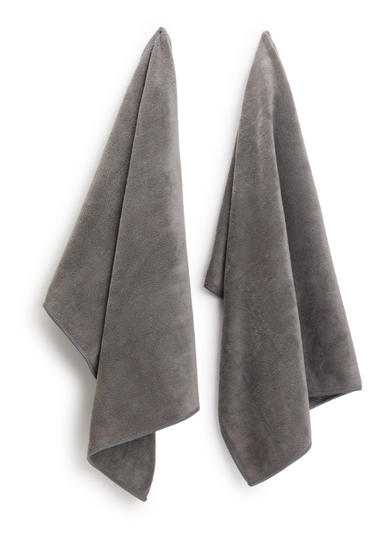 Tiseco Keukendoek 50 x 50 cm set van 2 Middengrijs - Deal