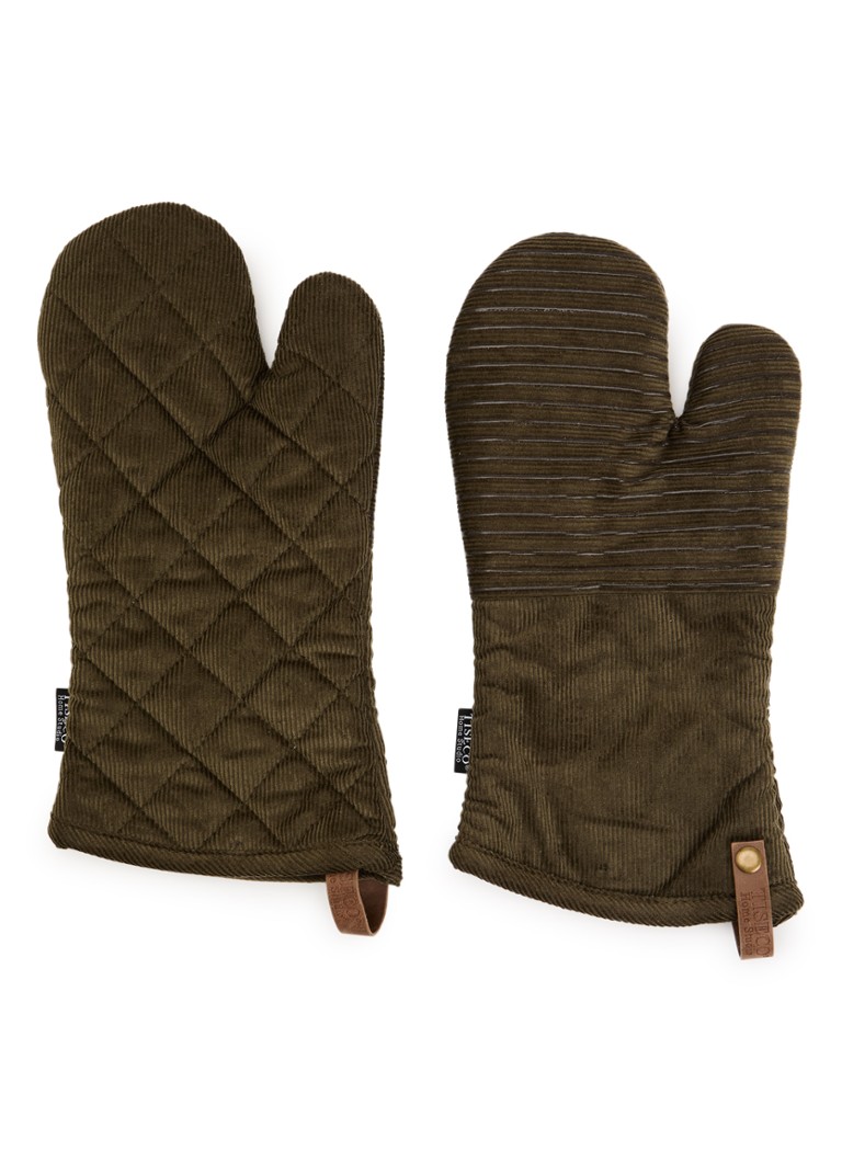 Tiseco Velmar ovenwant set van 2 Bronsgroen - Deal