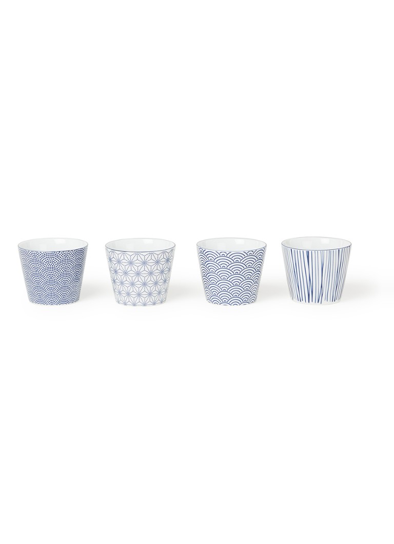 Tokyo Design Studio Nippon Blue kopje 18 cl set van 4 Blauw - Deal