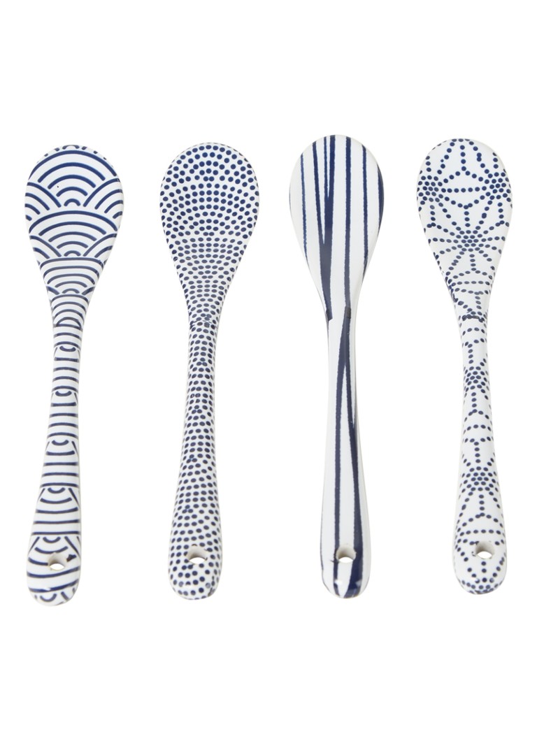 Tokyo Design Studio Nippon Blue lepel set van 4 Blauw - Deal