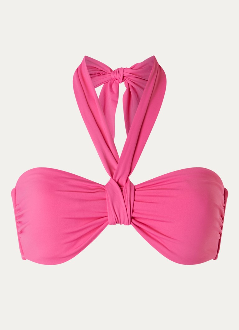 Seafolly Dames Sash bandeau bikinitop met afneembare halter in de kleur Roze, maat: 42