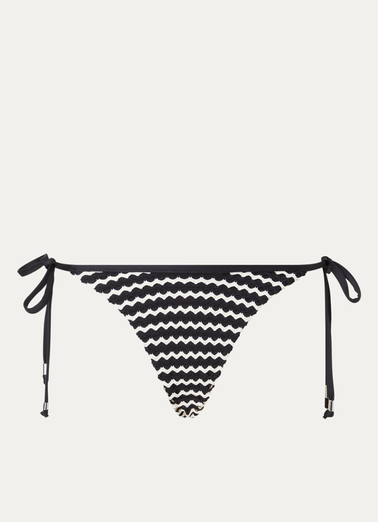 Seafolly Dames Brazilian bikinislip met structuur in de kleur Zwart, maat: 42