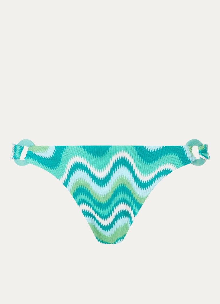 Seafolly Dames Neue Wave brazilian bikinislip met print in de kleur Groen, maat: 42