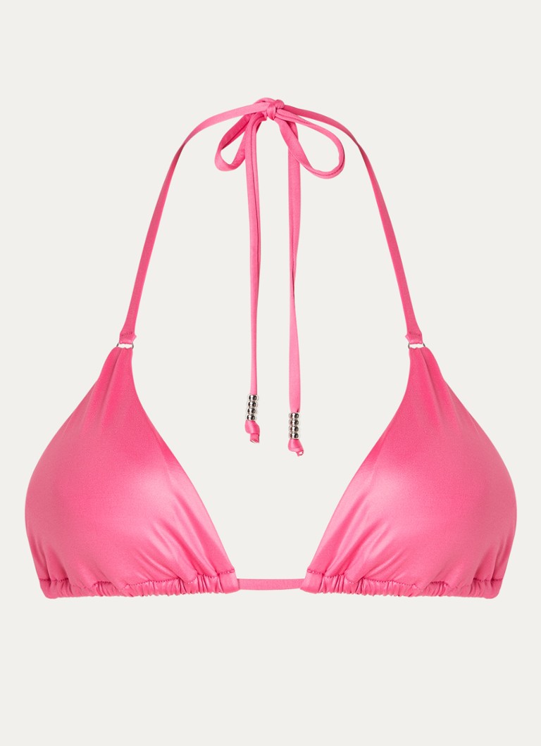 Seafolly Dames Soleil bikinitop met glanzende finish in de kleur Roze, maat: 42