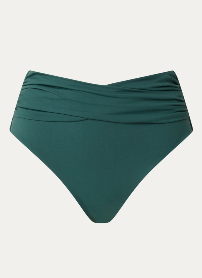 Seafolly Dames Collective high waisted bikinislip in de kleur Donkergroen, maat: 38