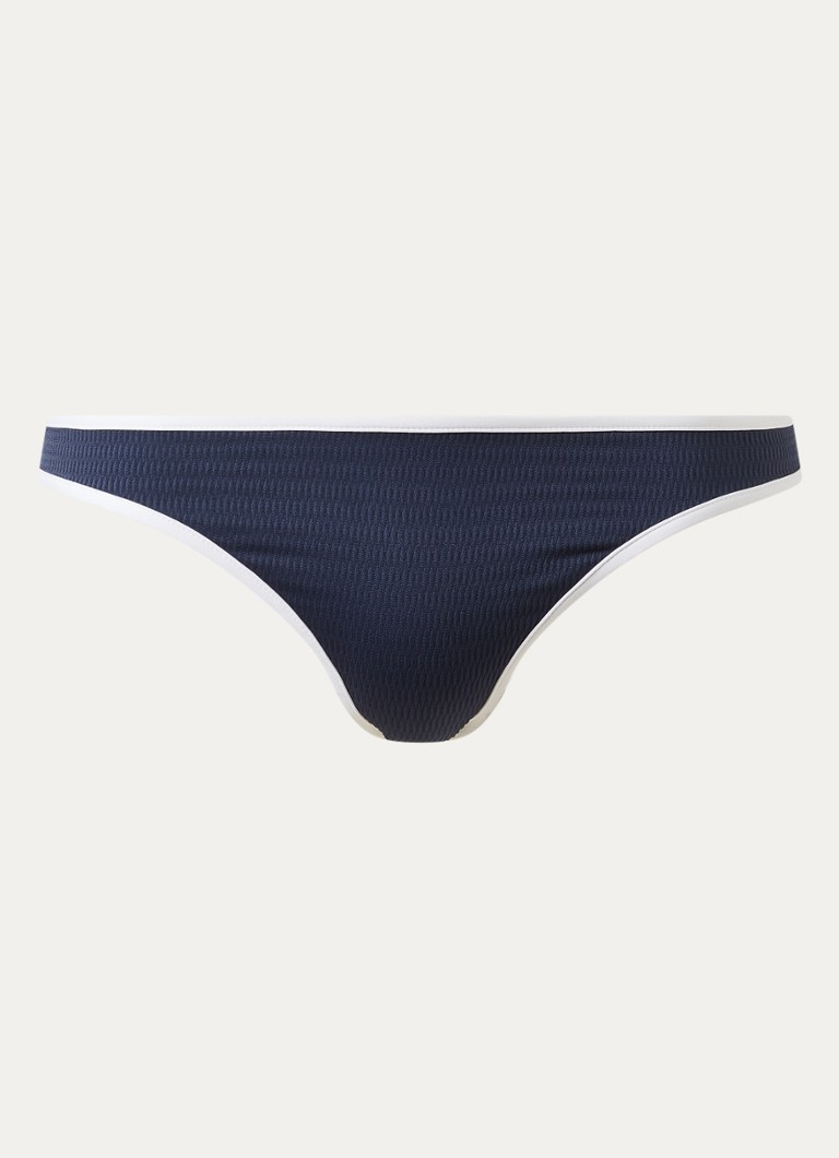 Seafolly Dames Bikinislip met ribstructuur in de kleur Donkerblauw, maat: 42