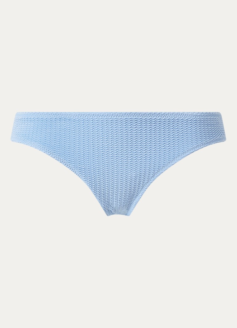 Seafolly Dames Bikinislip met structuur in de kleur Lichtblauw, maat: 38