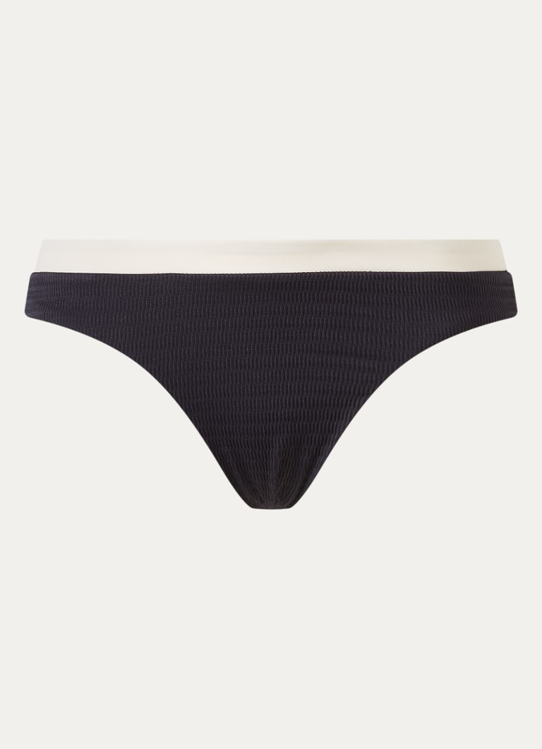 Seafolly Dames Bikinislip met structuur in de kleur Zwart, maat: 42