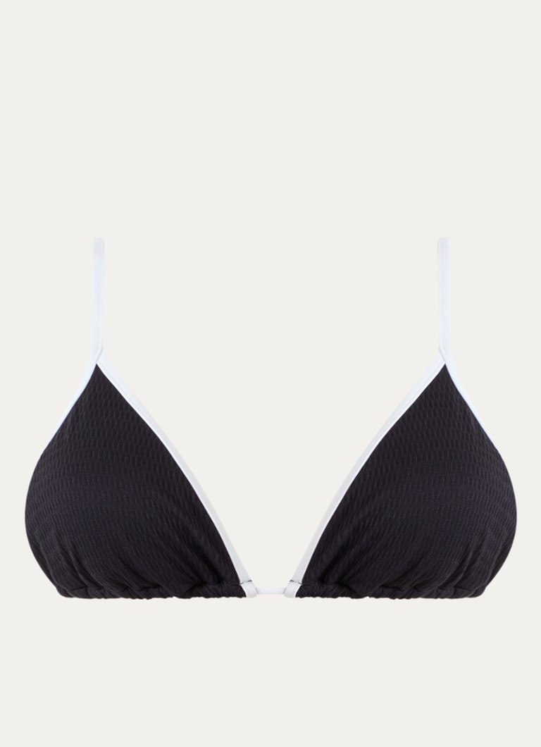 Seafolly Dames Triangel bikinitop met uitneembare vulling in de kleur Zwart, maat: 42