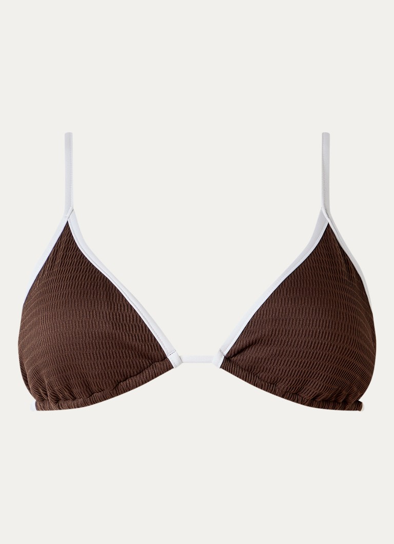 Seafolly Dames Triangel bikinitop met uitneembare vulling in de kleur Donkerbruin, maat: 40