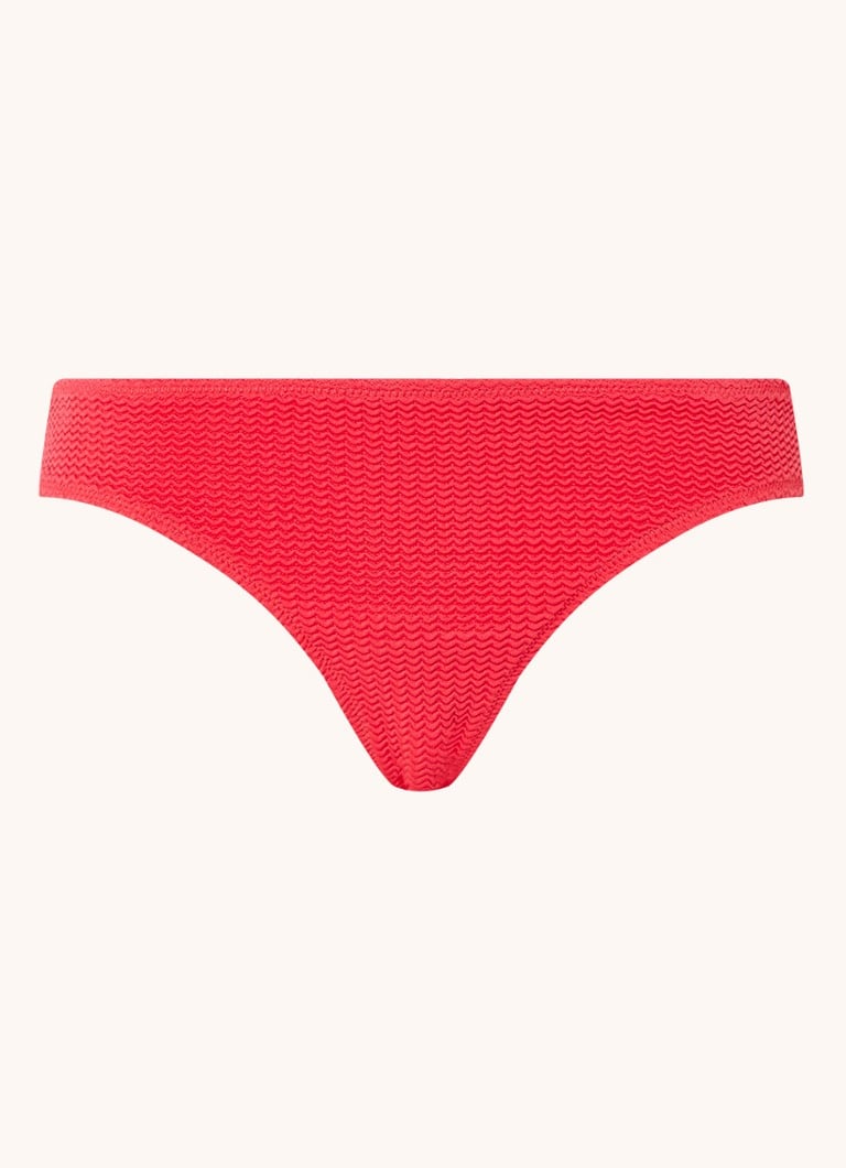Seafolly Dames Sea Dive bikinislip met structuur in de kleur Steenrood, maat: 42