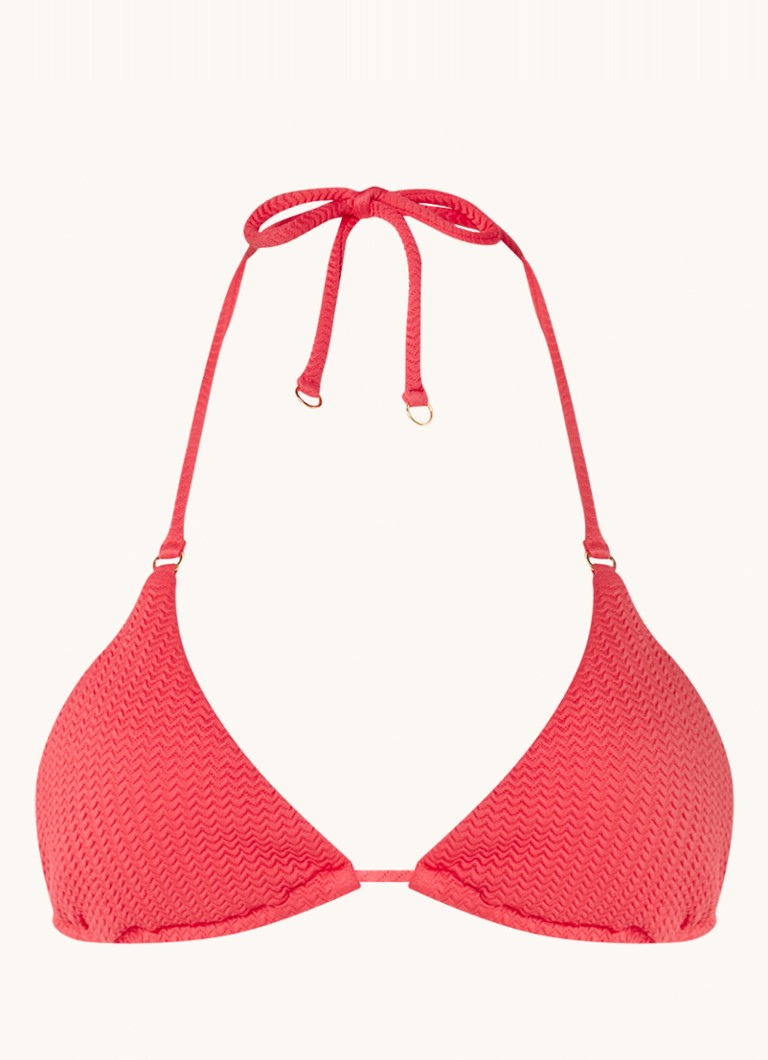 Seafolly Dames SeaDive triangel bikinitop met uitneembare vulling in de kleur Steenrood, maat: 38