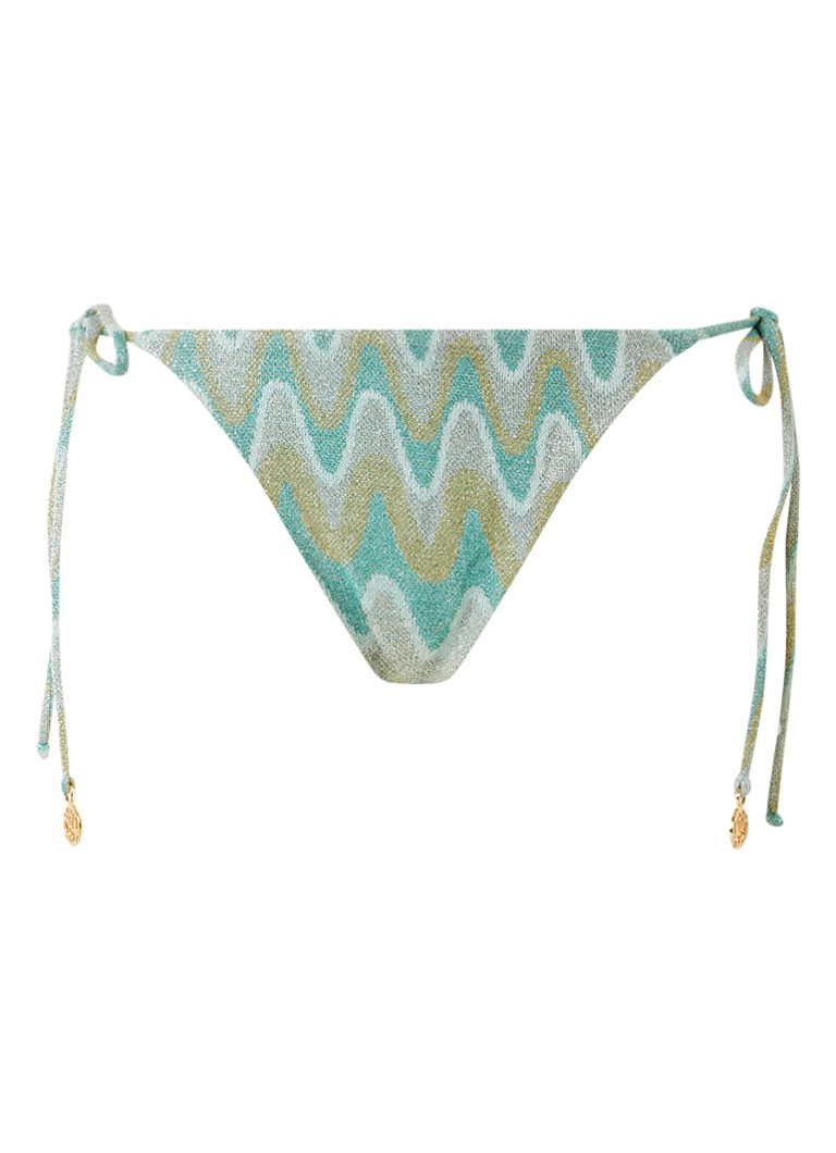 Luli Fama Dames Brazillian bikinislip met lurex in de kleur Mint, maat: S
