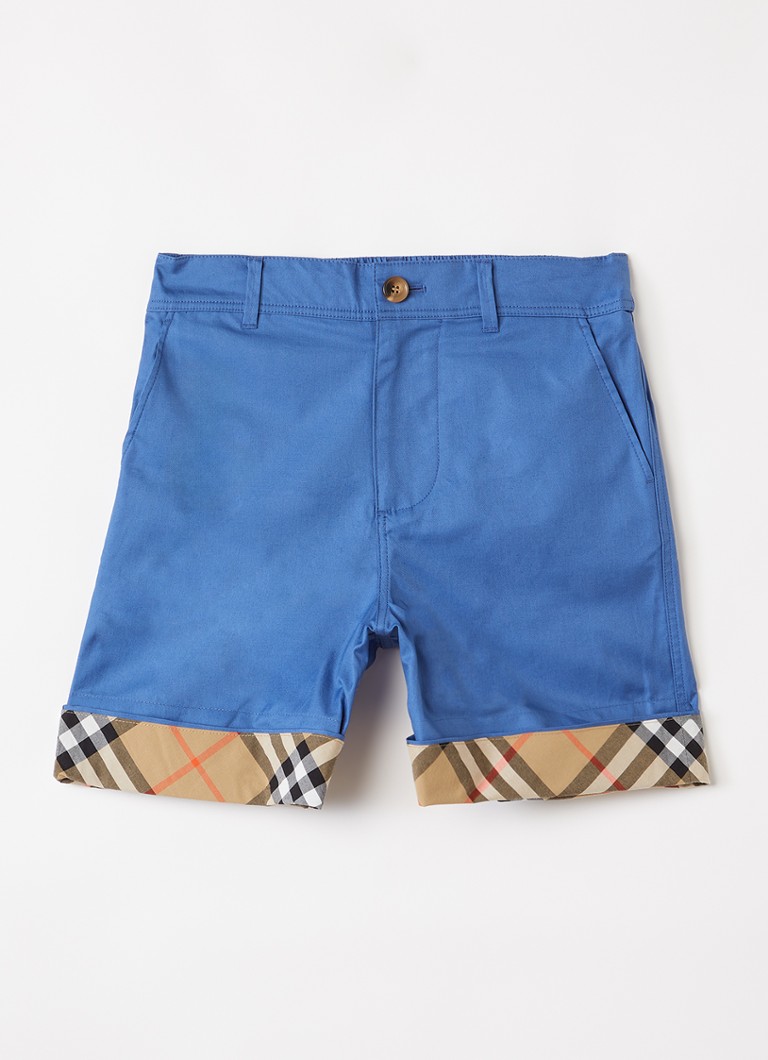 Burberry Jongens Oscar straight fit korte broek van katoen in de kleur Middenblauw, maat: 152