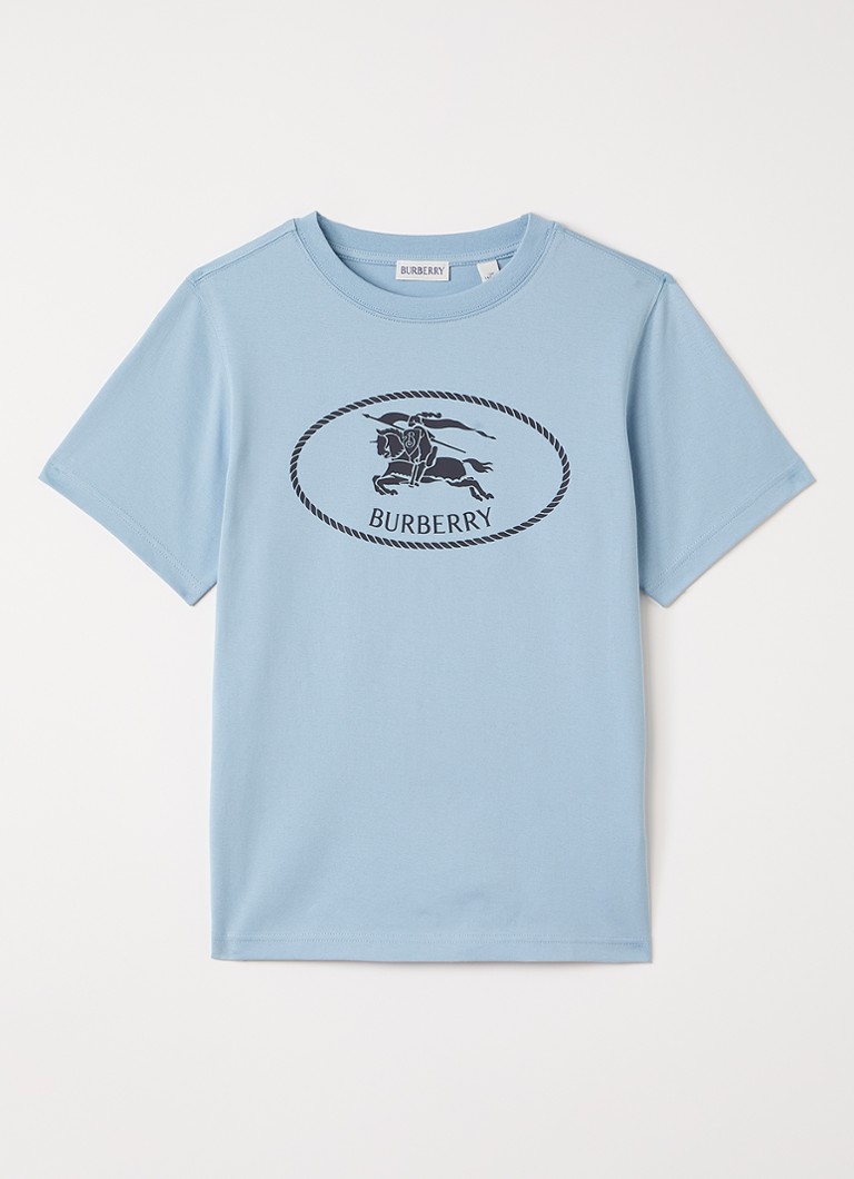 Burberry Jongens Cedar T-shirt met print in de kleur Lichtblauw, maat: 128