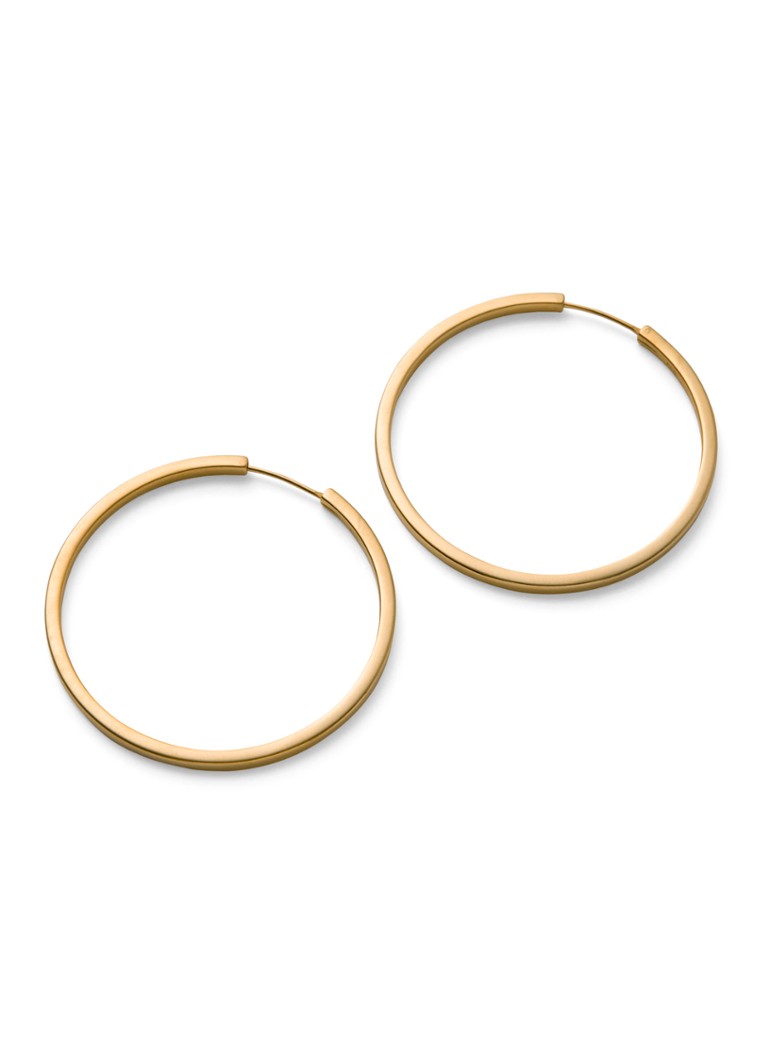 Pernille Corydon Dames Large Circle Line oorringen in de kleur Goud, maat: Large