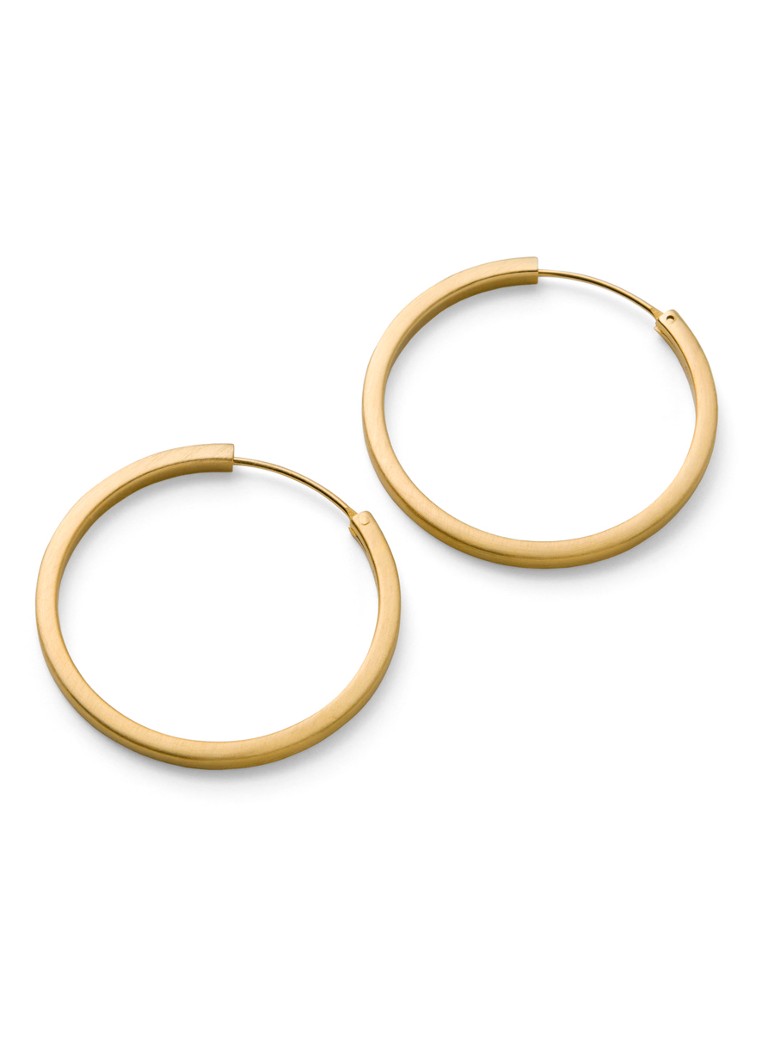 Pernille Corydon Dames Circle Line oorringen in de kleur Goud, maat: Medium