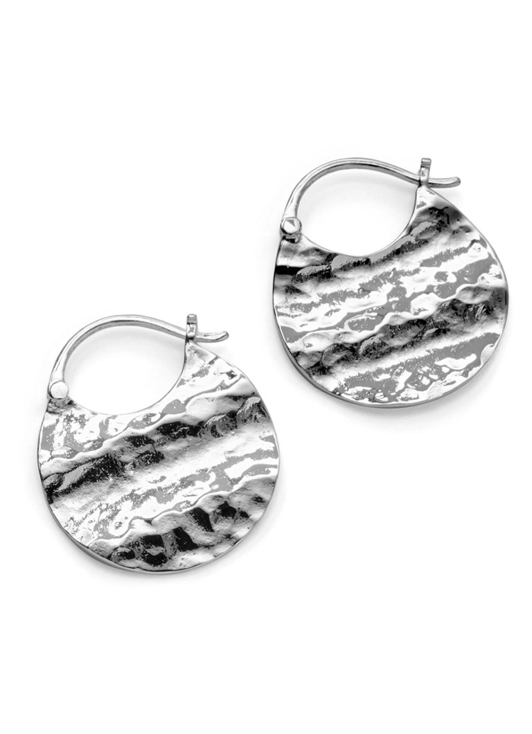 Pernille Corydon Dames Halo oorhangers in de kleur Zilver, maat: Medium