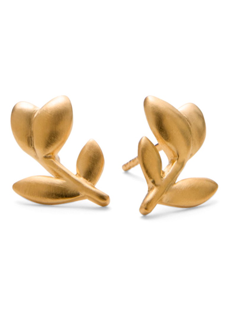 Pernille Corydon Dames Tulip oorstekers verguld in de kleur Goud, maat: Onesize