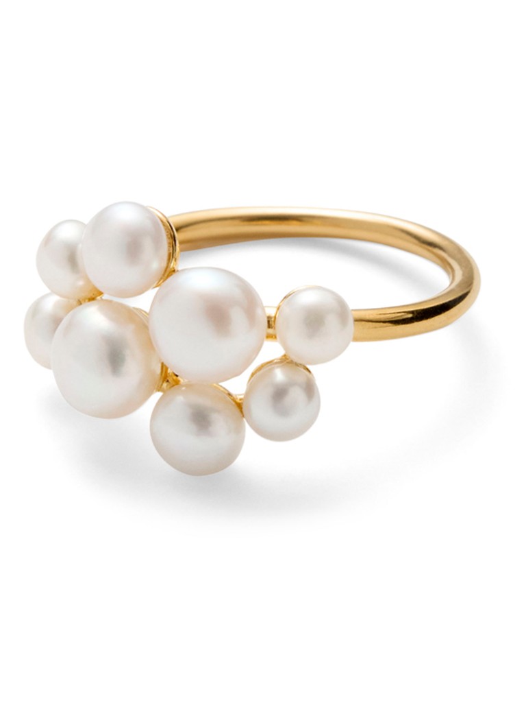 Pernille Corydon Dames Blossom ring verguld in de kleur Goud, maat: 52