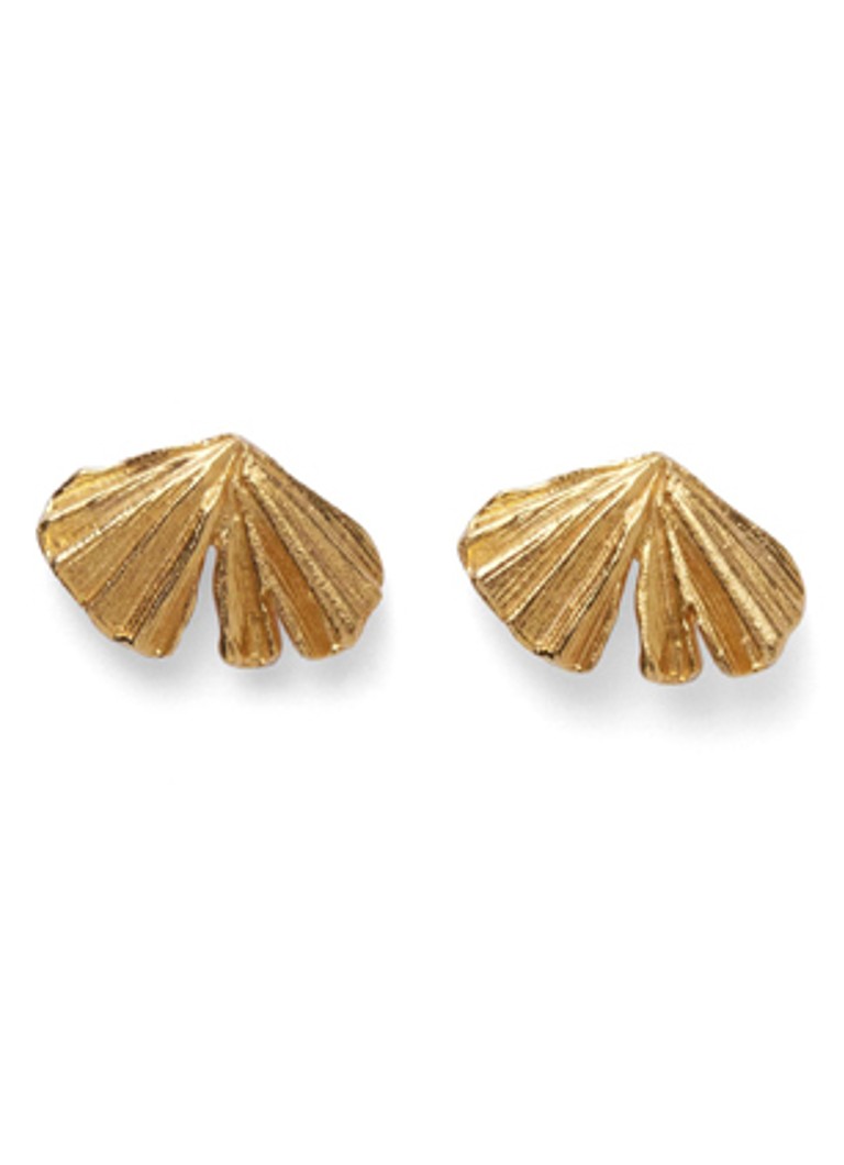 Pernille Corydon Dames Autumn Leaf oorstekers verguld in de kleur Goud, maat: one size
