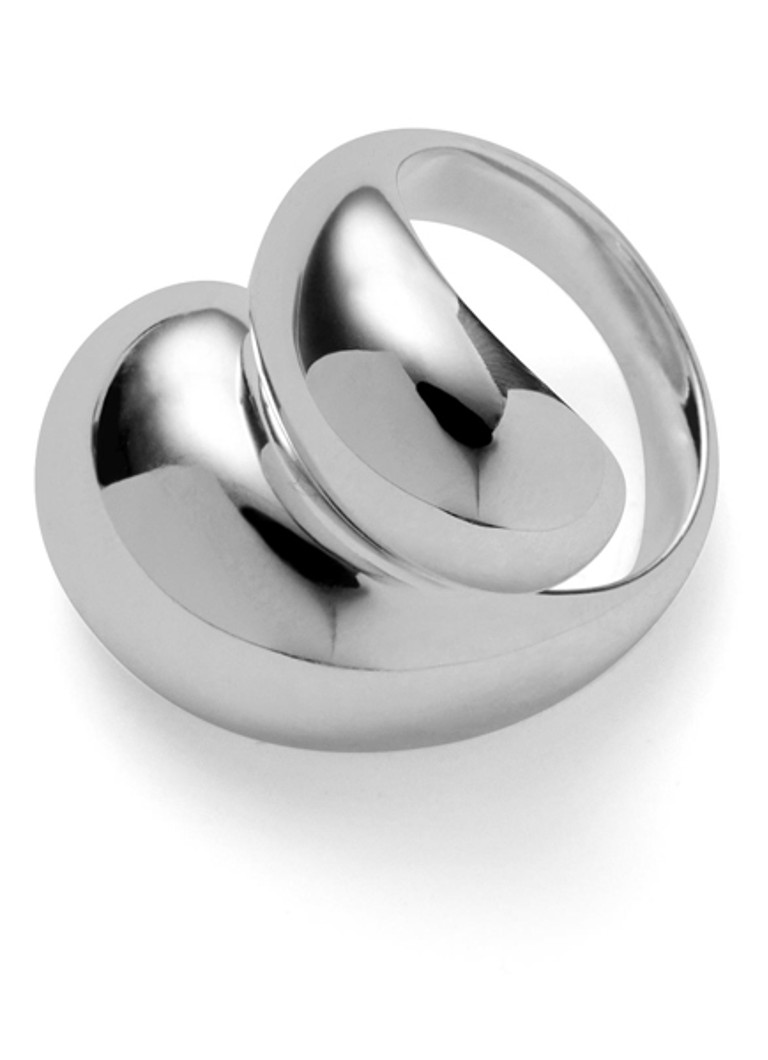 Pernille Corydon Dames La Pausa ring in de kleur Zilver, maat: 59