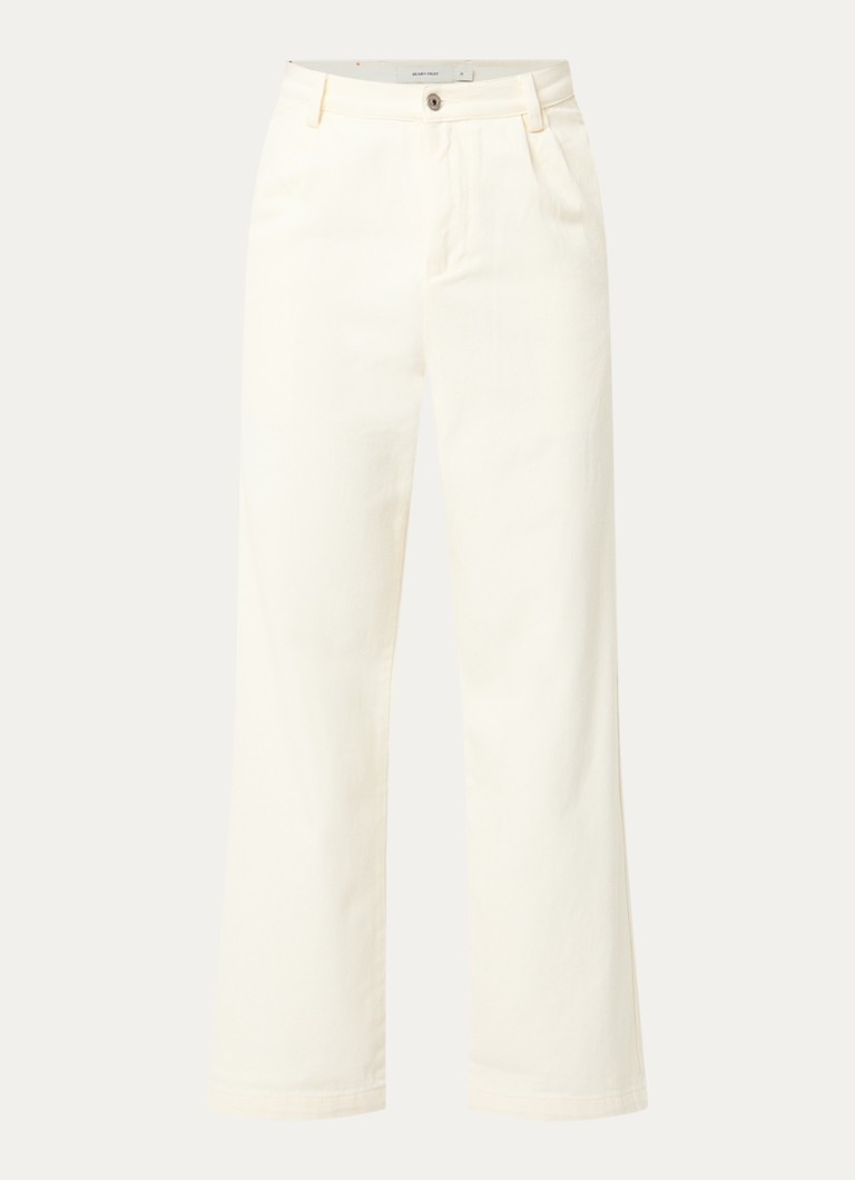 Bram's Fruit Heren Flared jeans met gekleurde wassing in de kleur Gebroken wit, maat: S