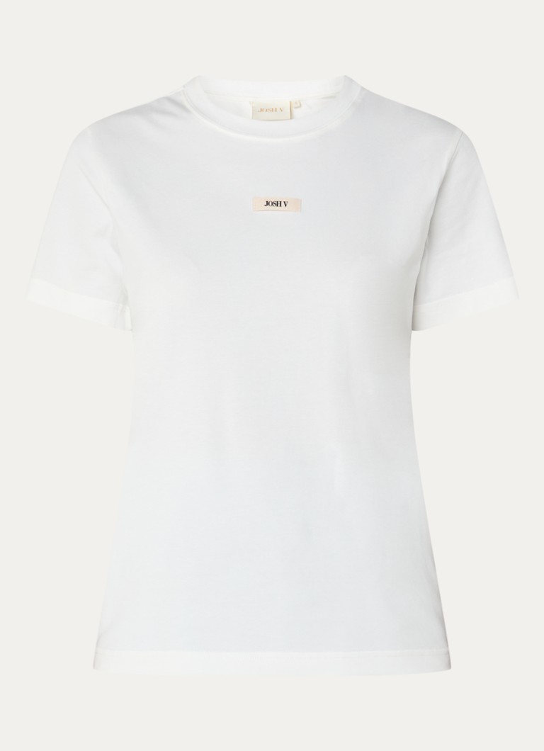 JOSH V Dames Dorie T-shirt met logo in de kleur Wit
