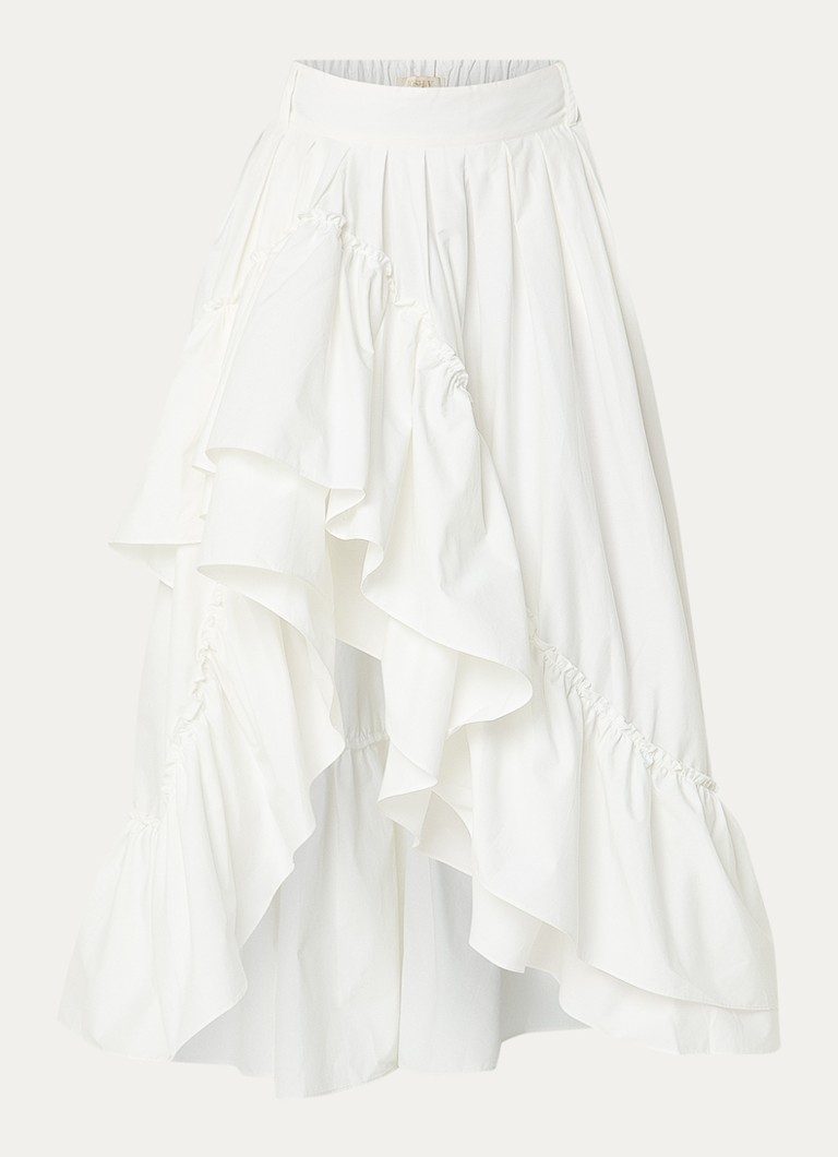 JOSH V Dames Tarrant maxi rok met steekzakken in de kleur Wit