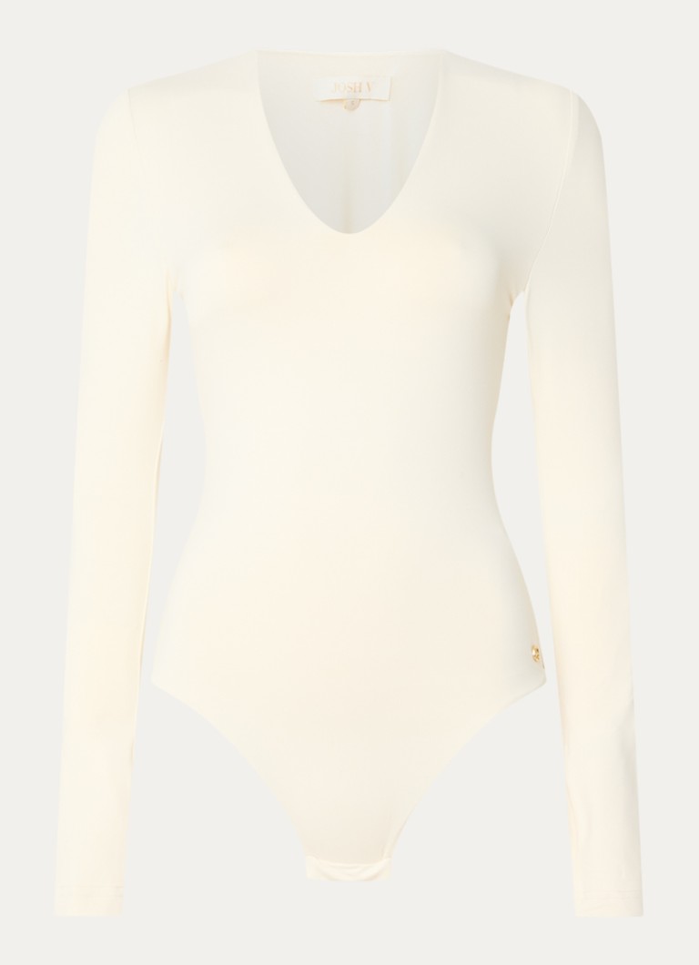 JOSH V Dames Wyren body top met stretch in de kleur Gebroken wit