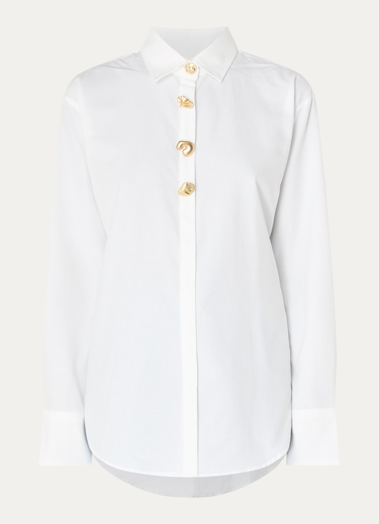 JOSH V Dames Chenda blouse met strikceintuur in de kleur Gebroken wit
