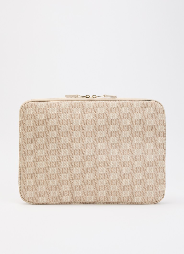 JOSH V Felicia laptophoes met logoprint 15 inch Beige - Deal
