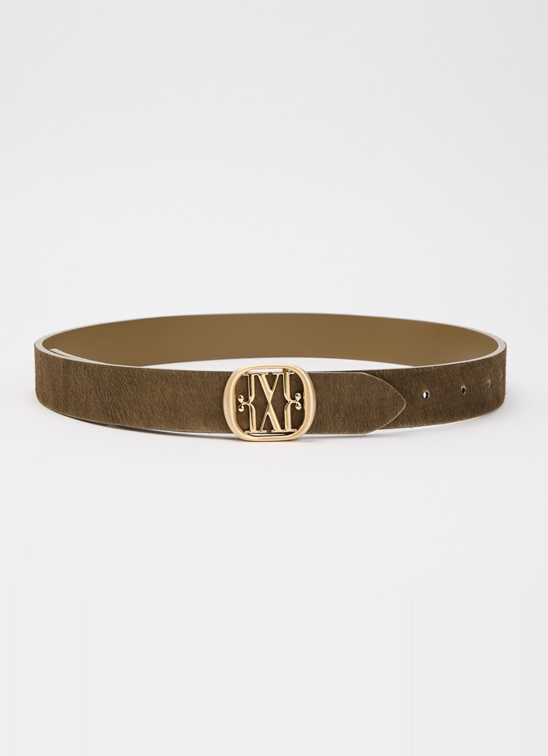 JOSH V Dames Perri riem met logo in de kleur Donkerkhaki