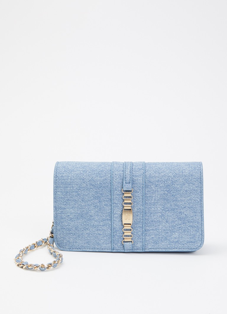 NIKKIE Dames Paxing Denim crossbodytas met logo in de kleur Jeans
