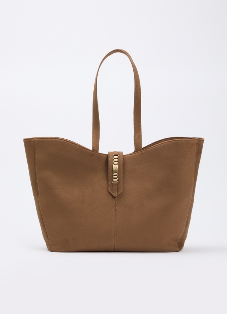 NIKKIE Dames Preston shopper met logo in de kleur Cognac